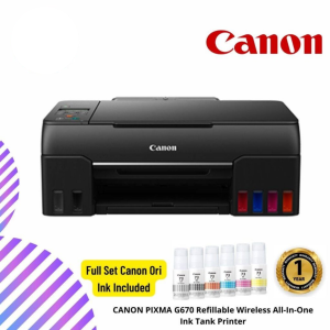 CANON PIXMA G670 Refillable Wireless All-In-One Ink Tank Printer
