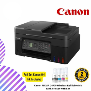 Canon PIXMA G4770 Wireless Refillable Ink Tank Printer with Fax