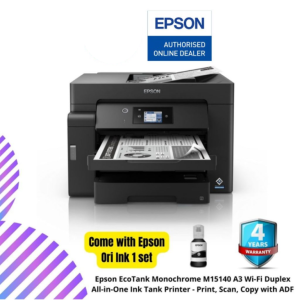 Epson EcoTank Monochrome M15140 A3 Wi-Fi Duplex All-in-One Ink Tank Printer - Print, Scan, Copy with ADF
