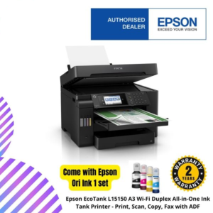 Epson EcoTank L15150 A3 Wi-Fi Duplex All-in-One Ink Tank Printer - Print, Scan, Copy, Fax with ADF