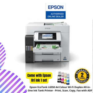 Epson EcoTank L6550 A4 Colour Wi-Fi Duplex All-in-One Ink Tank Printer - Print, Scan, Copy, Fax with ADF