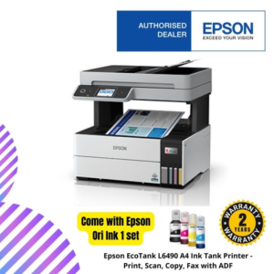 Epson EcoTank L6490 A4 Ink Tank Printer - Print, Scan, Copy, Fax with ADF