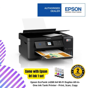 Epson EcoTank L4260 A4 Wi-Fi Duplex All-in-One Ink Tank Printer - Print, Scan, Copy
