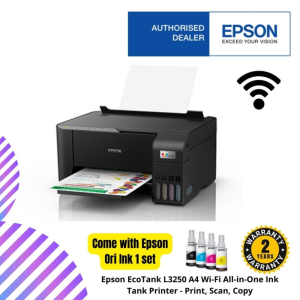 Epson EcoTank L3250 A4 Wi-Fi All-in-One Ink Tank Printer - Print, Scan, Copy