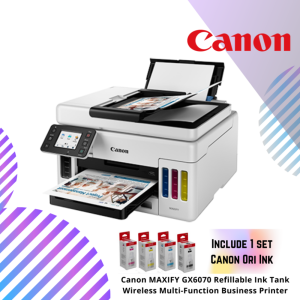Canon MAXIFY GX6070 Refillable Ink Tank Wireless Multi-Function Business Printer