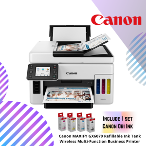 Canon MAXIFY GX6070 Refillable Ink Tank Wireless Multi-Function Business Printer