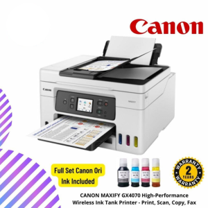 CANON MAXIFY GX4070 High-Performance Wireless Ink Tank Printer - Print, Scan, Copy, Fax