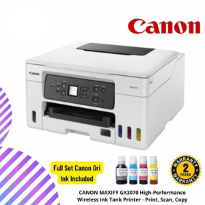 CANON MAXIFY GX3070 High-Performance Wireless Ink Tank Printer - Print, Scan, Copy