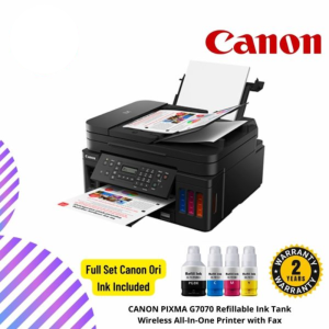 CANON PIXMA G7070 Refillable Ink Tank Wireless All-In-One Printer with Fax