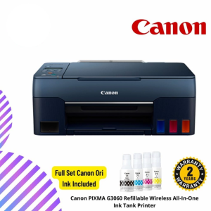 Canon PIXMA G3060 Refillable Wireless All-In-One Ink Tank Printer
