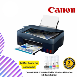 Canon PIXMA G3060 Refillable Wireless All-In-One Ink Tank Printer