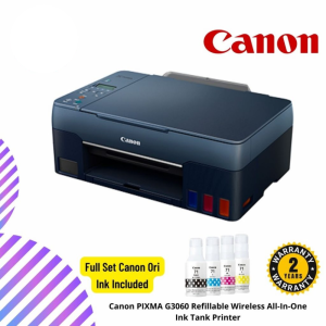 Canon PIXMA G3060 Refillable Wireless All-In-One Ink Tank Printer