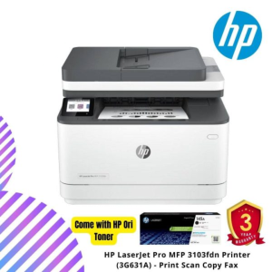 HP LaserJet Pro MFP 3103fdn Printer (3G631A) - Print Scan Copy Fax
