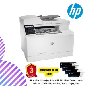 HP Color LaserJet Pro MFP M183fw Color Laser Printer (7KW56A) - Print, Scan, Copy, Fax