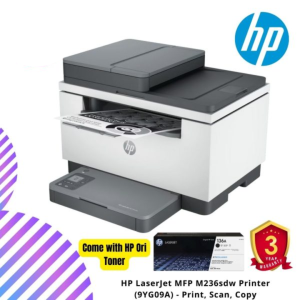 HP LaserJet MFP M236sdw Printer (9YG09A) - Print, Scan, Copy