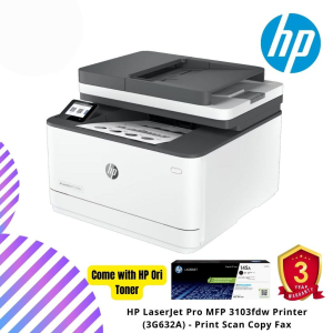 3 HP LaserJet Pro MFP 3103fdw Printer (3G632A) - Print Scan Copy Fax