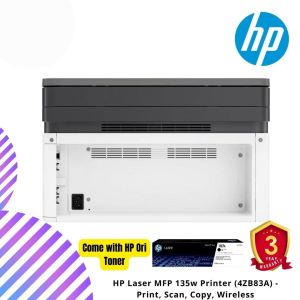 HP Laser MFP 135w Printer (4ZB83A) - Print, Scan, Copy, Wireless
