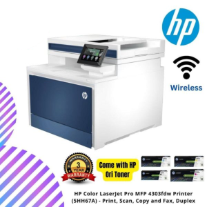 HP Color LaserJet Pro MFP 4303fdw Printer (5HH67A) - Print, Scan, Copy and Fax, Duplex