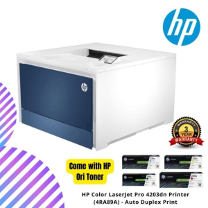 HP Color LaserJet Pro 4203dn Printer (4RA89A) - Auto Duplex Print