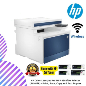 HP Color LaserJet Pro MFP 4303fdw Printer (5HH67A) - Print, Scan, Copy and Fax, Duplex
