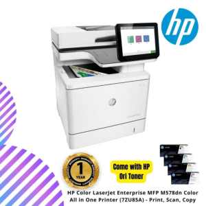 HP Color LaserJet Enterprise MFP M578dn Color All in One Printer (7ZU85A) - Print, Scan, Copy