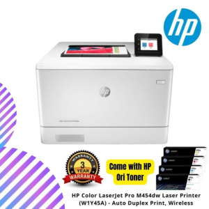 HP Color LaserJet Pro M454dw Laser Printer (W1Y45A) -  Auto Duplex Print, Wireless