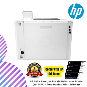 SHOPEELAZADA (14) HP Color LaserJet Pro M454dw Laser Printer (W1Y45A) - Auto Duplex Print, Wireless
