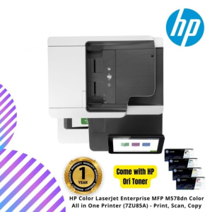 HP Color LaserJet Enterprise MFP M578dn Color All in One Printer (7ZU85A) - Print, Scan, Copy