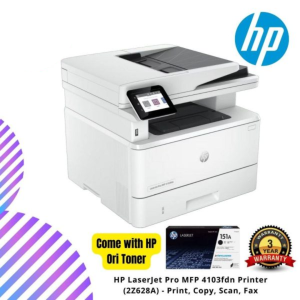 HP LaserJet Pro MFP 4103fdn Printer (2Z628A) - Print, Copy, Scan, Fax
