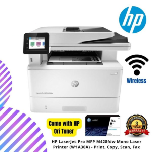 HP LaserJet Pro MFP M428fdw Mono Laser Printer (W1A30A) - Print, Copy, Scan, Fax, Email