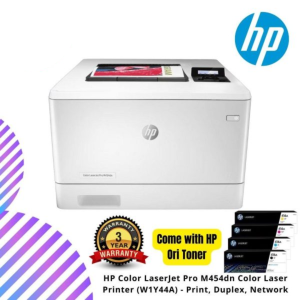 HP Color LaserJet Pro M454dn  Color Laser Printer (W1Y44A) - Print, Duplex, Network
