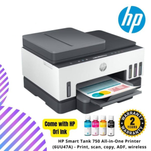 HP Smart Tank 750 All-in-One Printer (6UU47A) - Print, scan, copy, ADF, wireless
