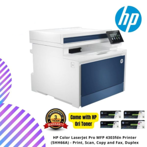 SHOPEELAZADA (3) HP Color LaserJet Pro MFP 4303fdn Printer (5HH66A) - Print, Scan, Copy and Fax, Duplex