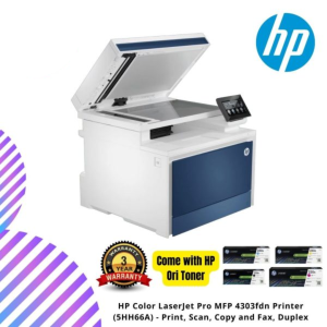 SHOPEELAZADA (4) HP Color LaserJet Pro MFP 4303fdn Printer (5HH66A) - Print, Scan, Copy and Fax, Duplex