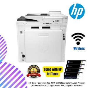 HP Color LaserJet Pro MFP M479fdw  Color Laser Printer (W1A80A) -  Print, Copy, Scan, Fax, Duplex, Wireless