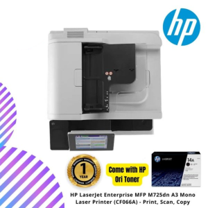 HP LaserJet Enterprise MFP M725dn A3 Mono Laser Printer (CF066A) - Print, Scan, Copy