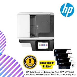 HP Color LaserJet Enterprise Flow MFP M776z A3 Color Laser Printer (3WT91A) - Print, Scan, Copy, Fax