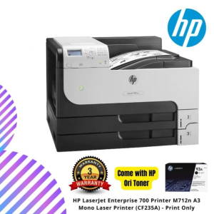 HP LaserJet Enterprise 700 Printer M712dn A3 Mono Laser Printer (CF236A) - Print Only