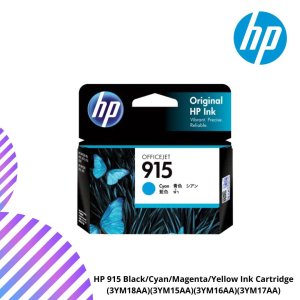 HP 915 Black/Cyan/Magenta/Yellow Ink Cartridge (3YM18AA)(3YM15AA)(3YM16AA)(3YM17AA)