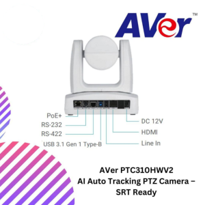 AVer PTC310HWV2 AI Auto Tracking PTZ Camera – SRT Ready