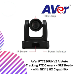 AVer PTC320UNV2 AI Auto Tracking PTZ Camera – SRT Ready – with NDI® | HX Capability