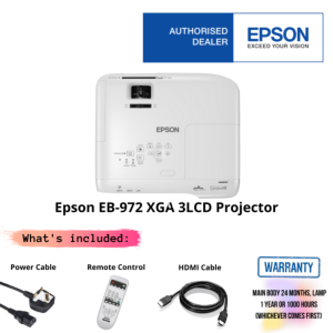Epson EB-972 XGA 3LCD Projector