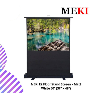 MEKI EZ Floor Stand Screen – Matt White 60” (36” x 48”)