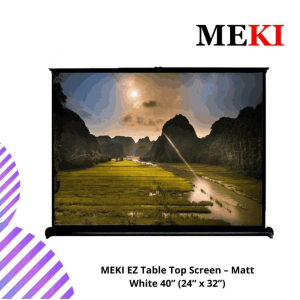MEKI EZ Table Top Screen – Matt White 40” (24” x 32”)