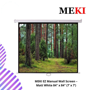 MEKI EZ Manual Wall Screen – Matt White 84" x 84" (7’ x 7’)