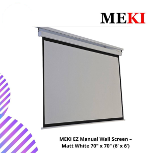 MEKI EZ Manual Wall Screen – Matt White 70" x 70" (6’ x 6’)