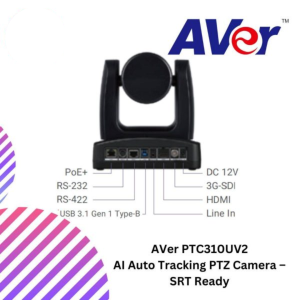 AVer PTC310UV2 AI Auto Tracking PTZ Camera – SRT Ready