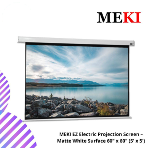 MEKI EZ Electric Projection Screen – Matte White Surface 60" x 60" (5' x 5')