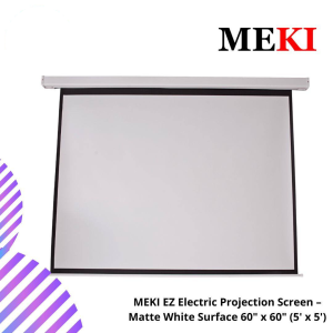 MEKI EZ Electric Projection Screen – Matte White Surface 60" x 60" (5' x 5')