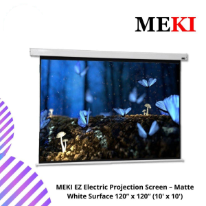 MEKI EZ Electric Projection Screen – Matte White Surface 120” x 120” (10' x 10')